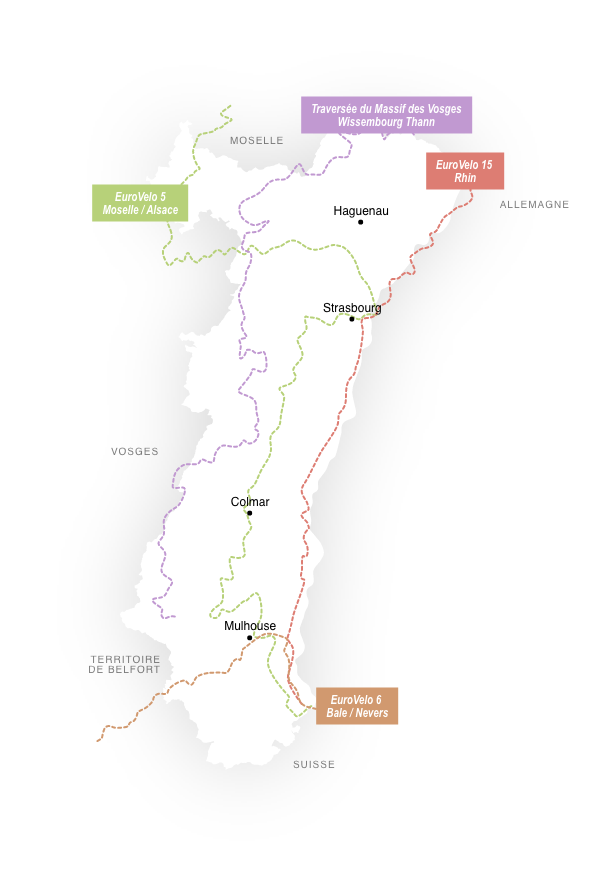 Carte Destination Alsace Route des Vins