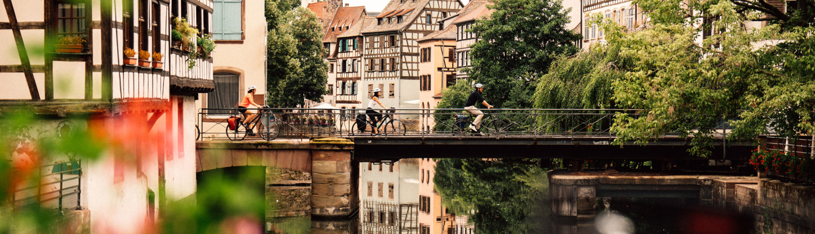 Cyclotourisme à la Petite France à Strasbourg